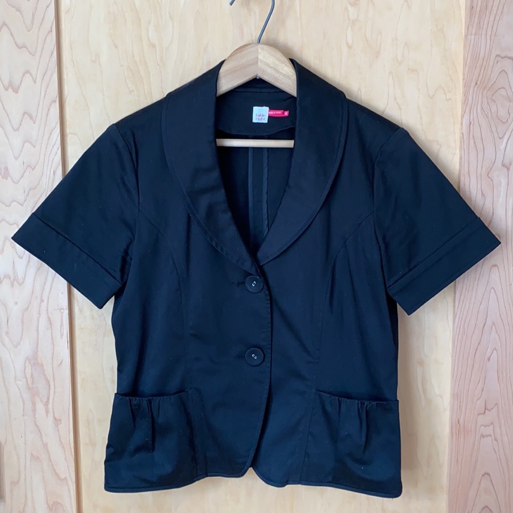 TABLE EIGHT Black Short Sleeved Blazer